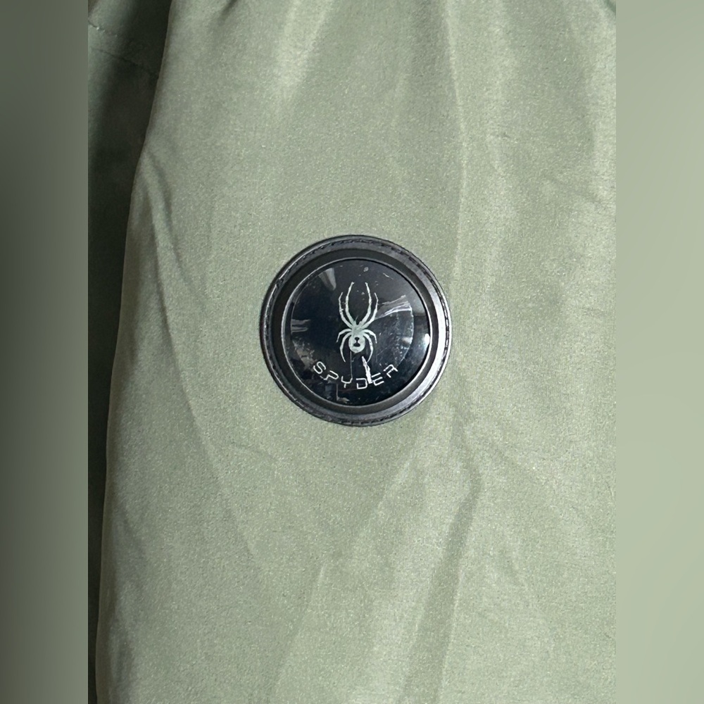 Spyder Women's Olive Hooded Puffer Coat - Picture 6 of 16